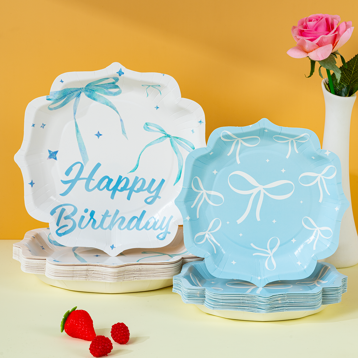 Wedding Decoration Supply - Bow Birthday Theme Party Disposable Tableware
