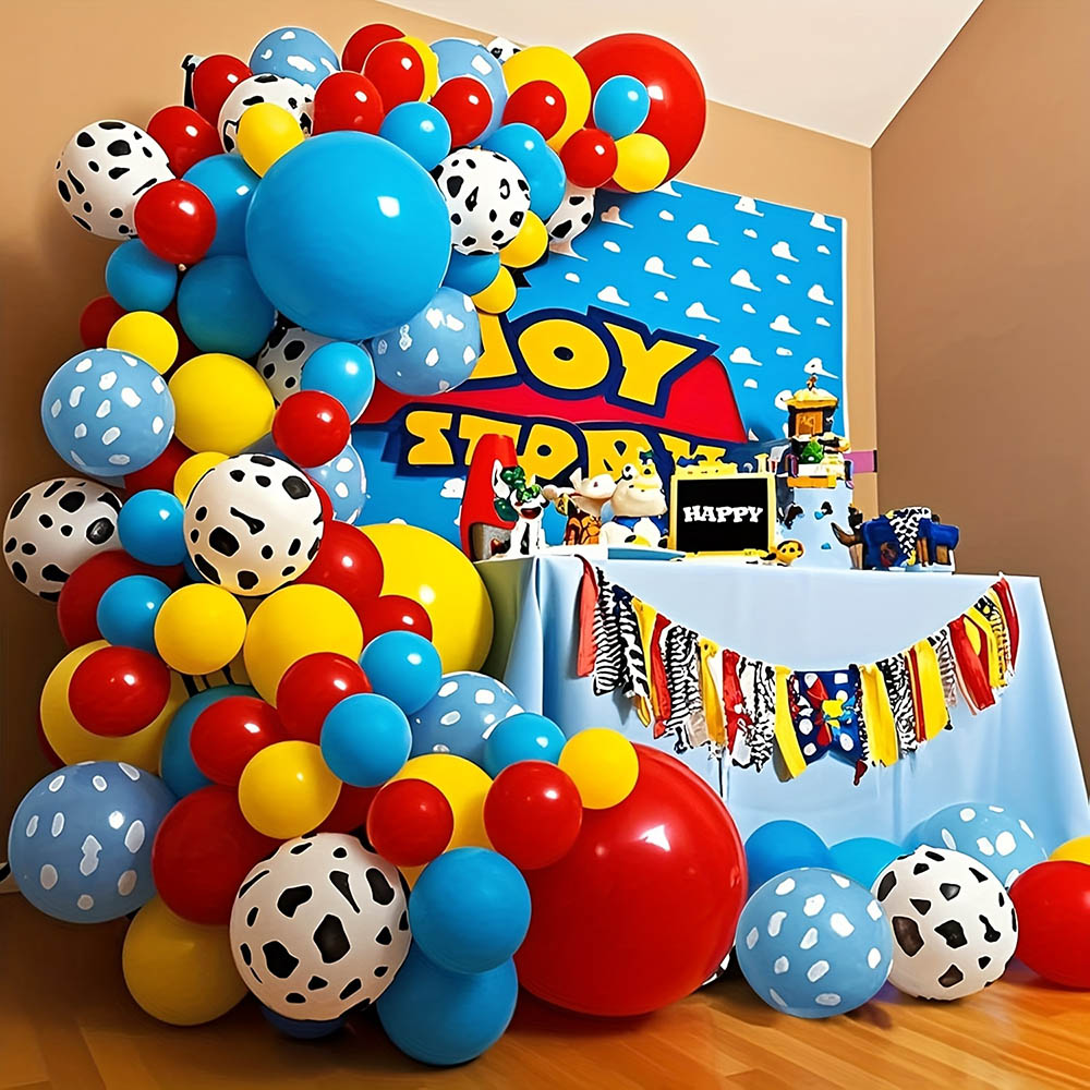Wedding Supply Kit - 67pc Blue Yellow Red Balloon Arch