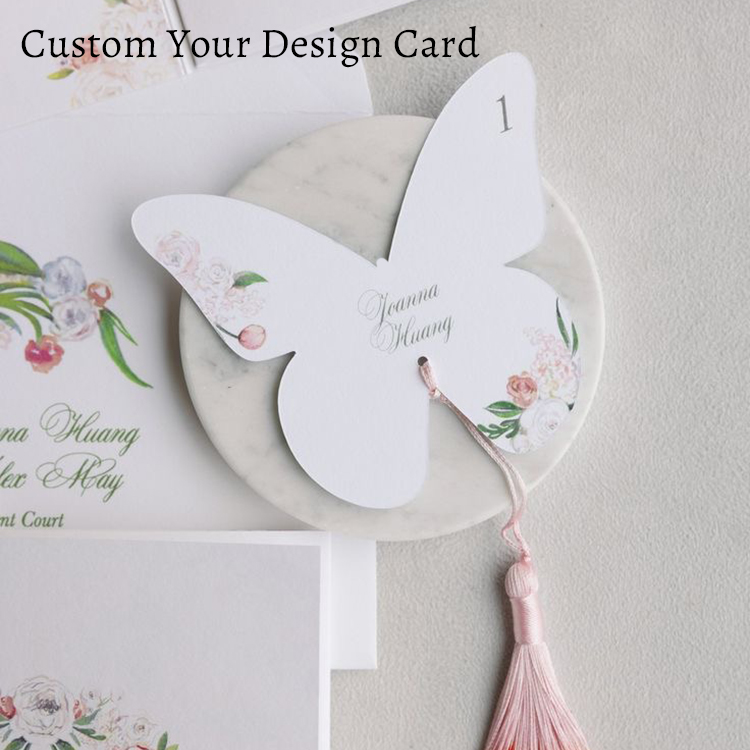 Custom Elegant Butterfly Menu  - Wedding Supply Business 评论和价格