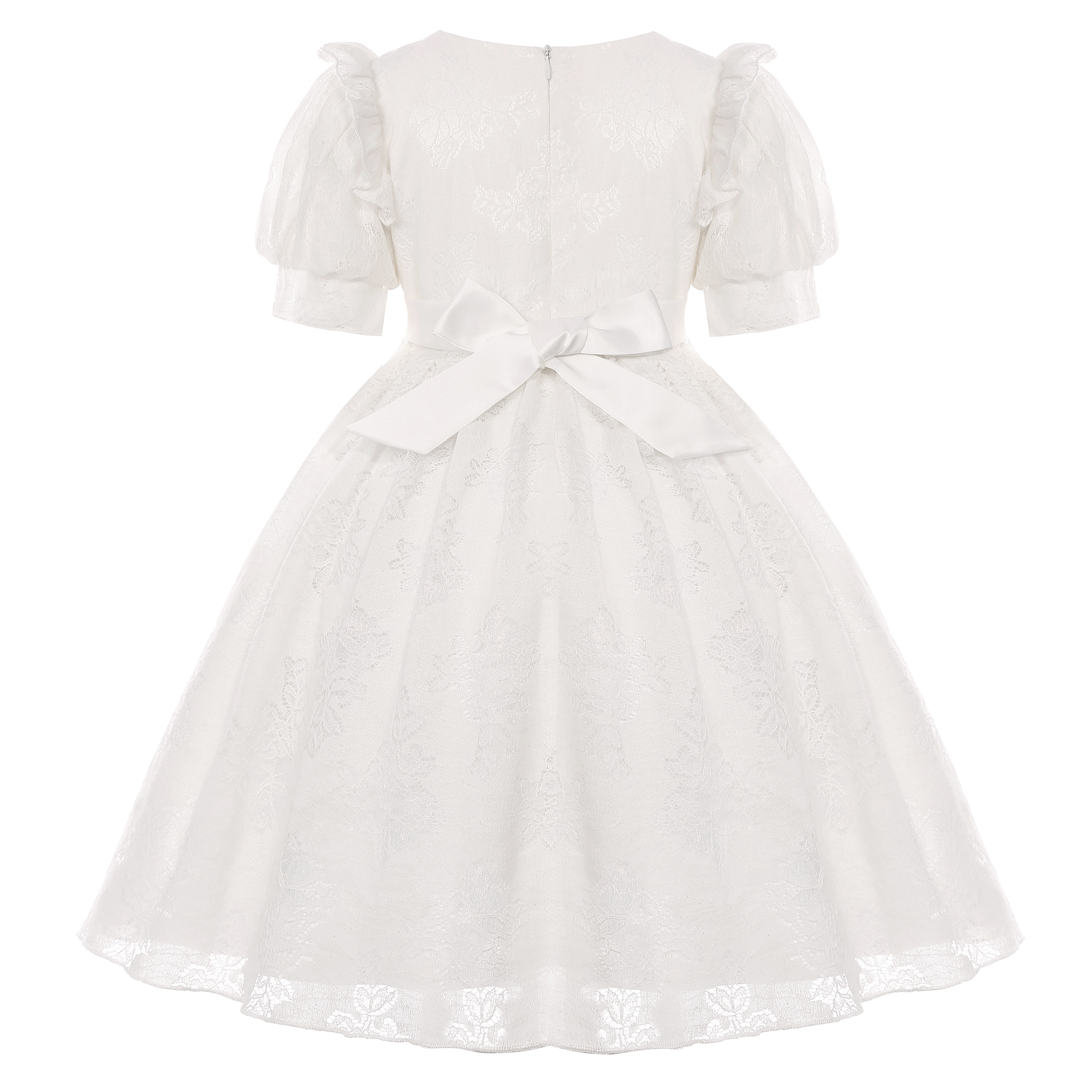 White lace floral bow waistban - Wedding Lulu 评论和价格