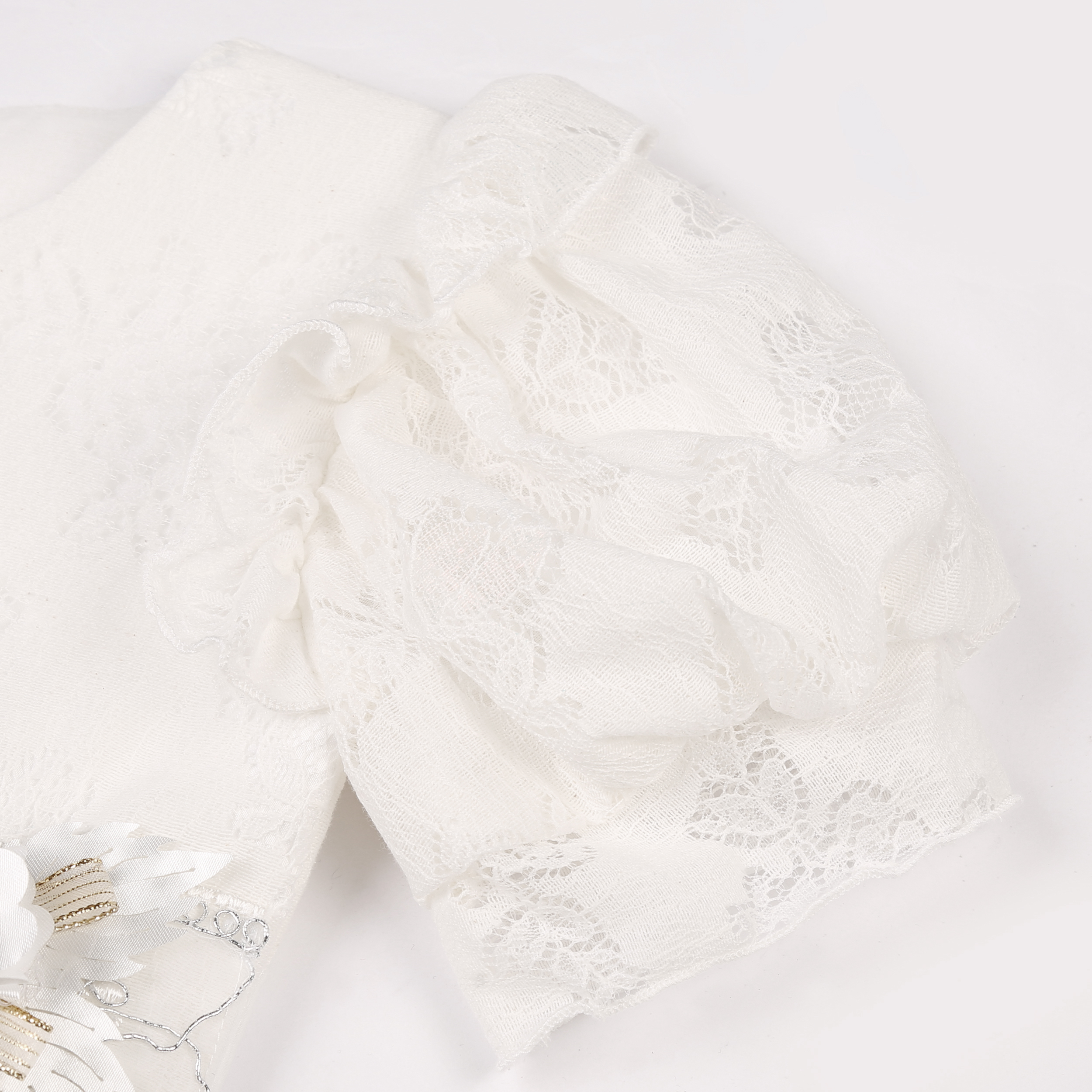 White lace floral bow waistban - Wedding Lulu 评论和价格