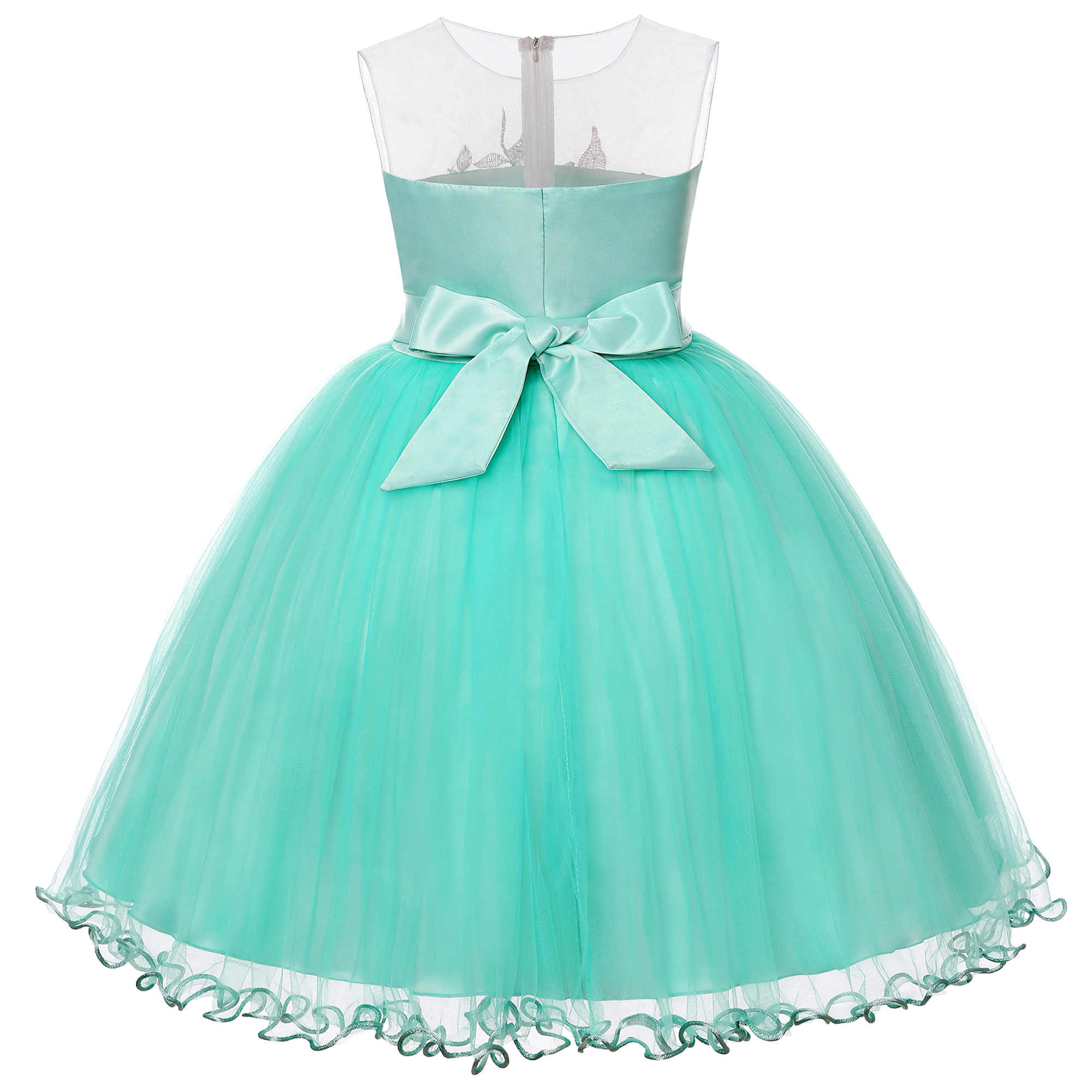 Girls' net-silk embroidered fl - Wedding Lulu 评论和价格