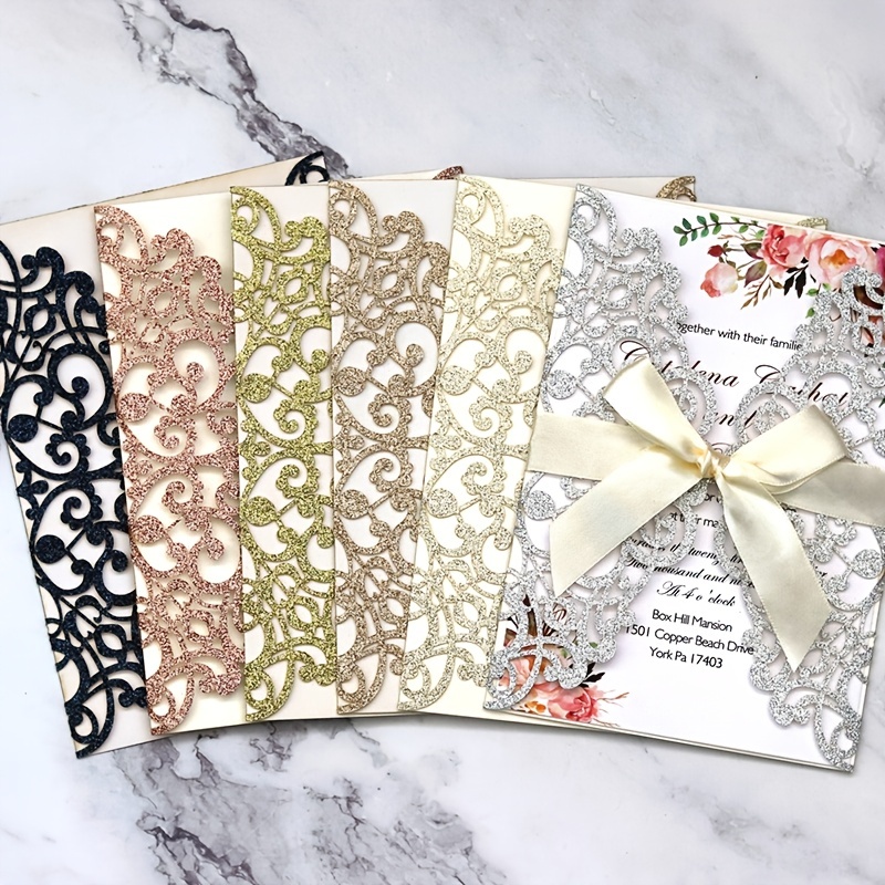 10pcs Laser Cut Wedding Invita - Wedding Supply Business 评论和价格