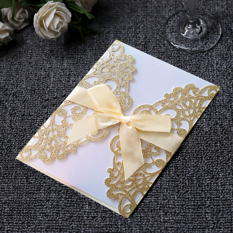 10pcs Laser Cut Wedding Invita - Wedding Supply Business 评论和价格