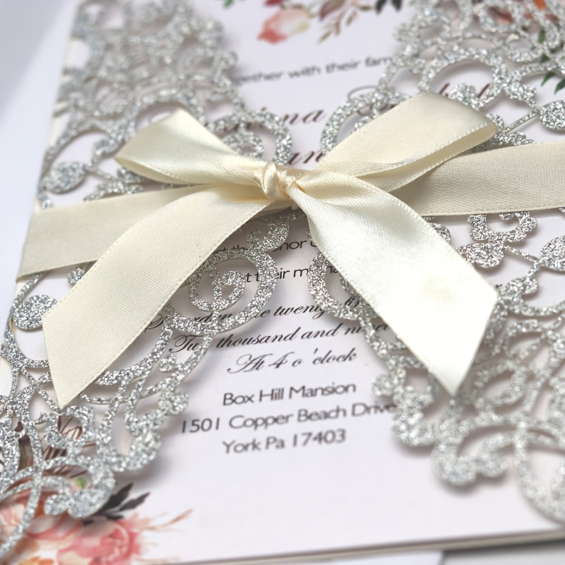 10pcs Laser Cut Wedding Invita - Wedding Supply Business 评论和价格