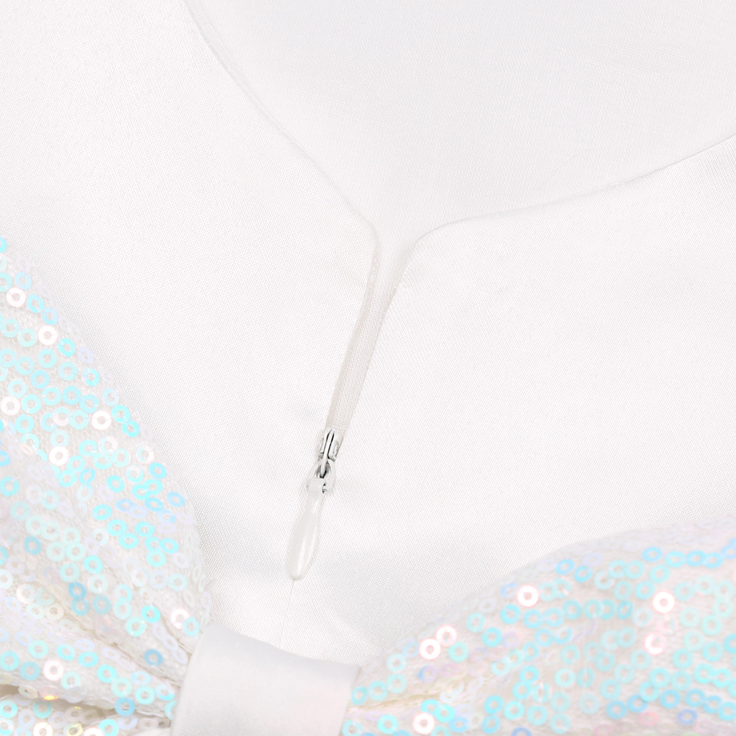 sequined bow belt, puff sleeve - Wedding Lulu 评论和价格