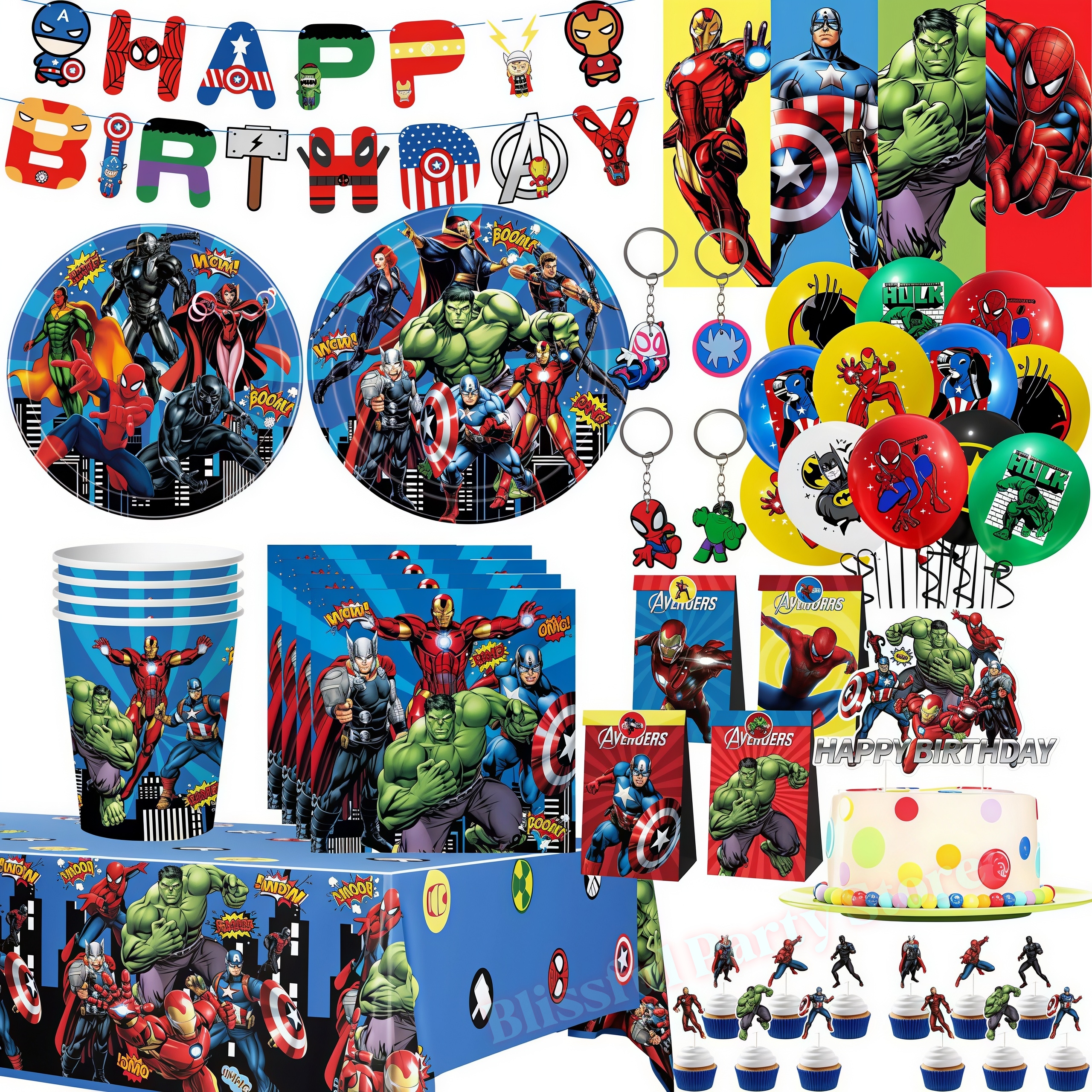 Avengers Birthday Party Decora - Wedding Supply Kit 评论和价格