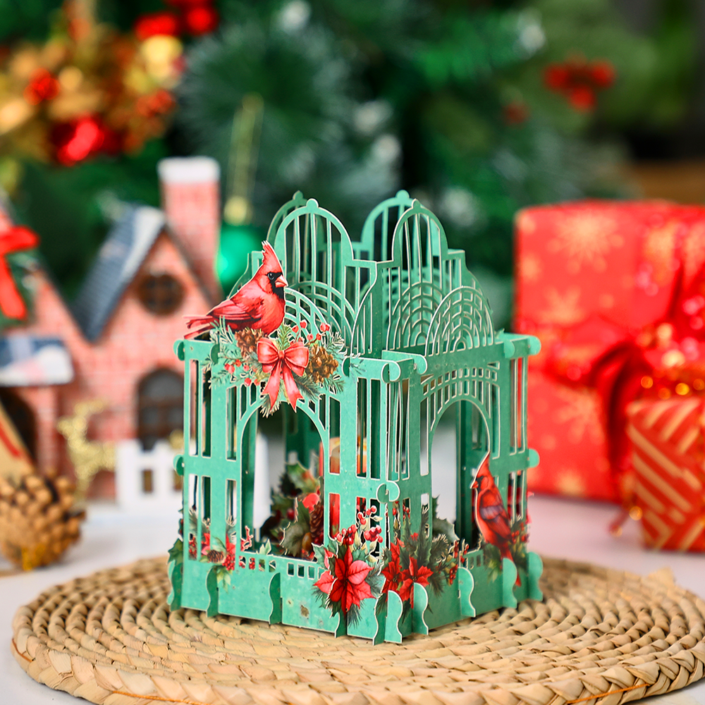Christmas Poinsettia 3D Box Ca - Wedding Supply Business 评论和价格