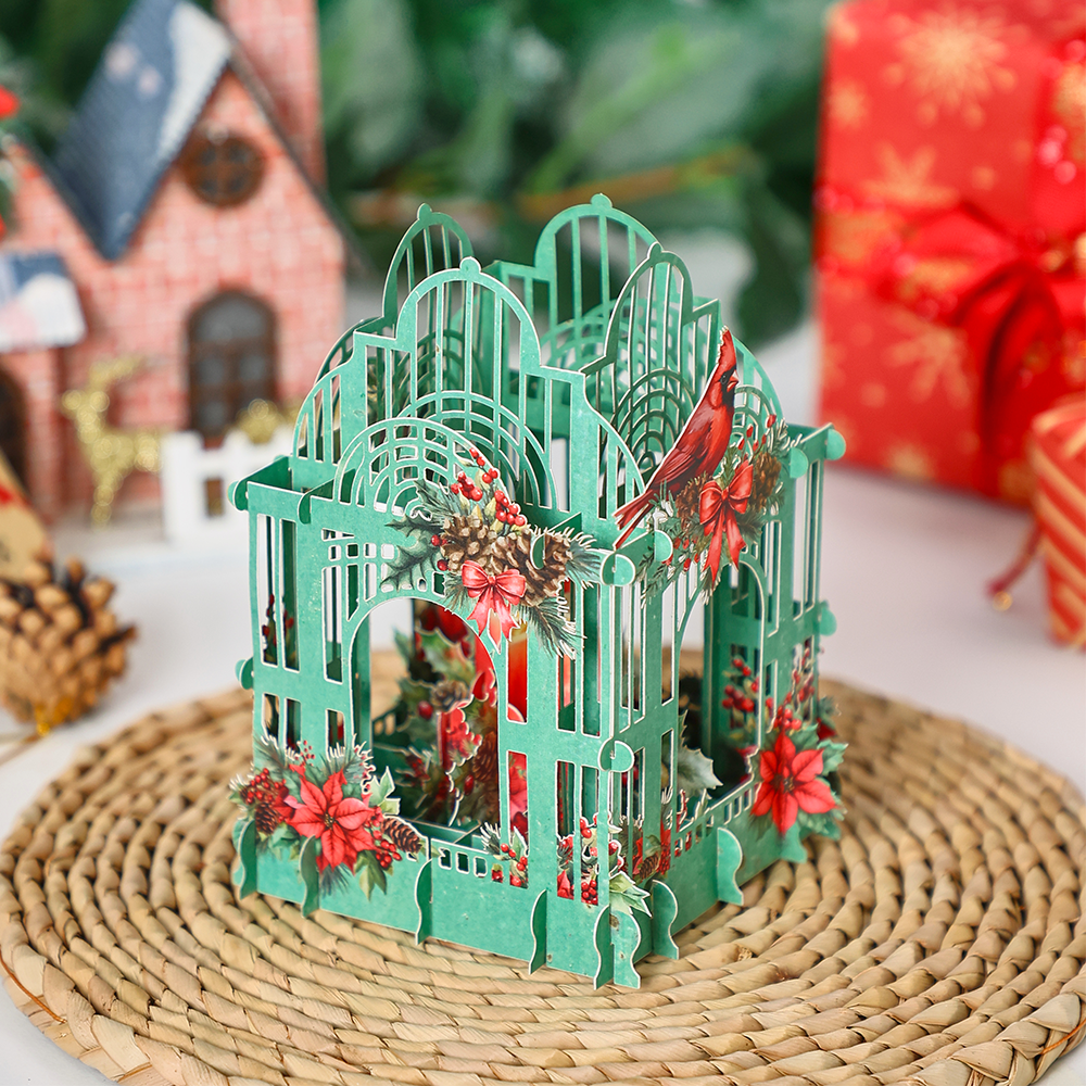 Christmas Poinsettia 3D Box Ca - Wedding Supply Business 评论和价格