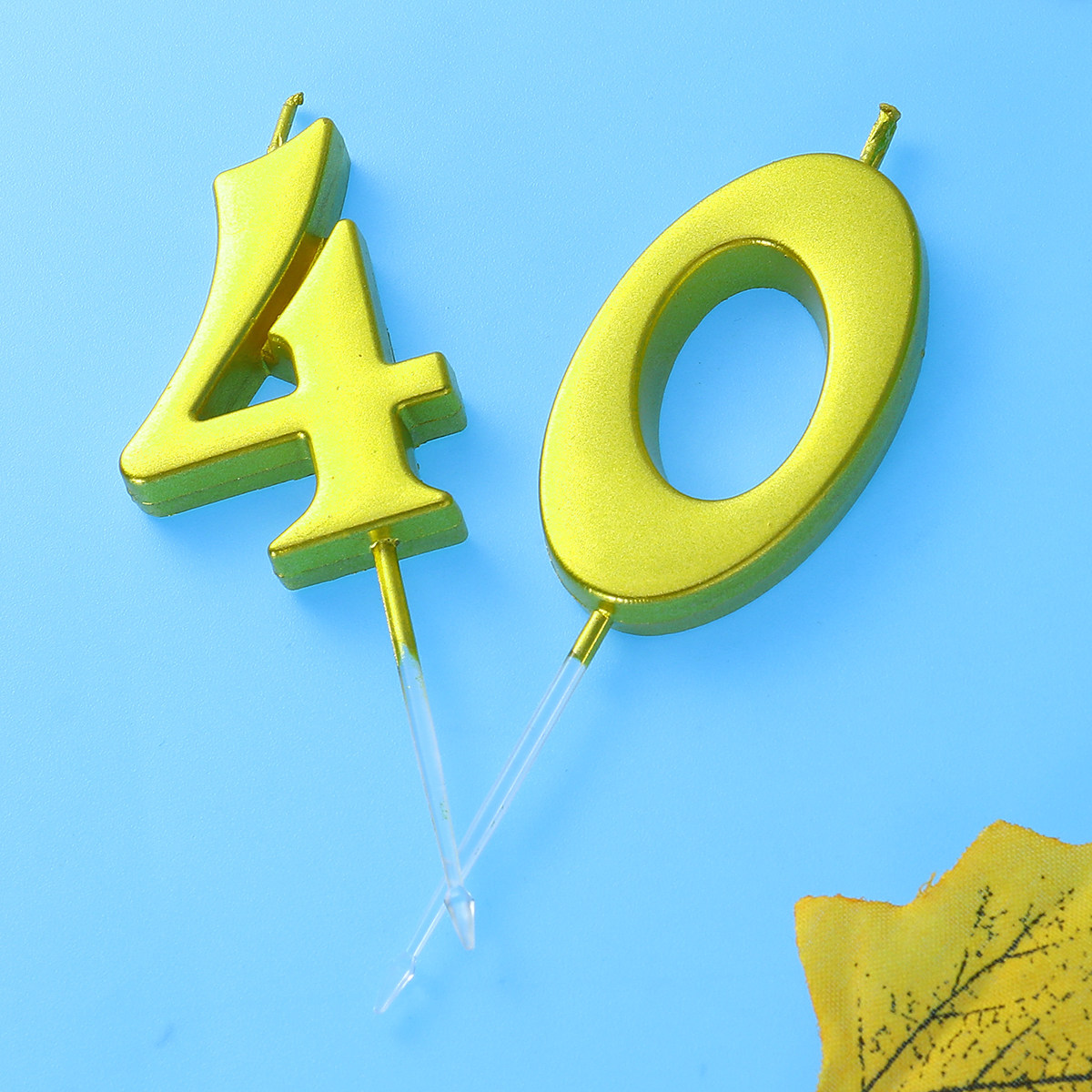 2Pcs Birthday Number 40 Golden - Wedding Decoration Supply 评论和价格