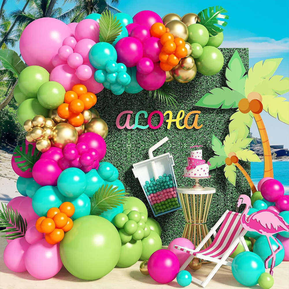 138Pcs Summer Tropical Balloon - Wedding Supply Kit 评论和价格