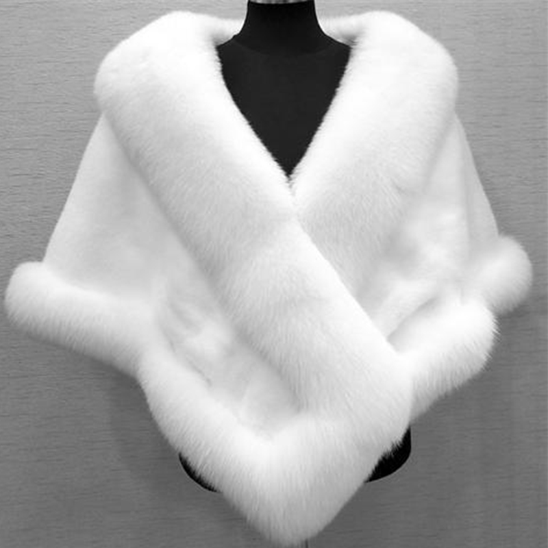 Women Winter Faux Mink Fox Fur - Wedding Dress Supply 评论和价格