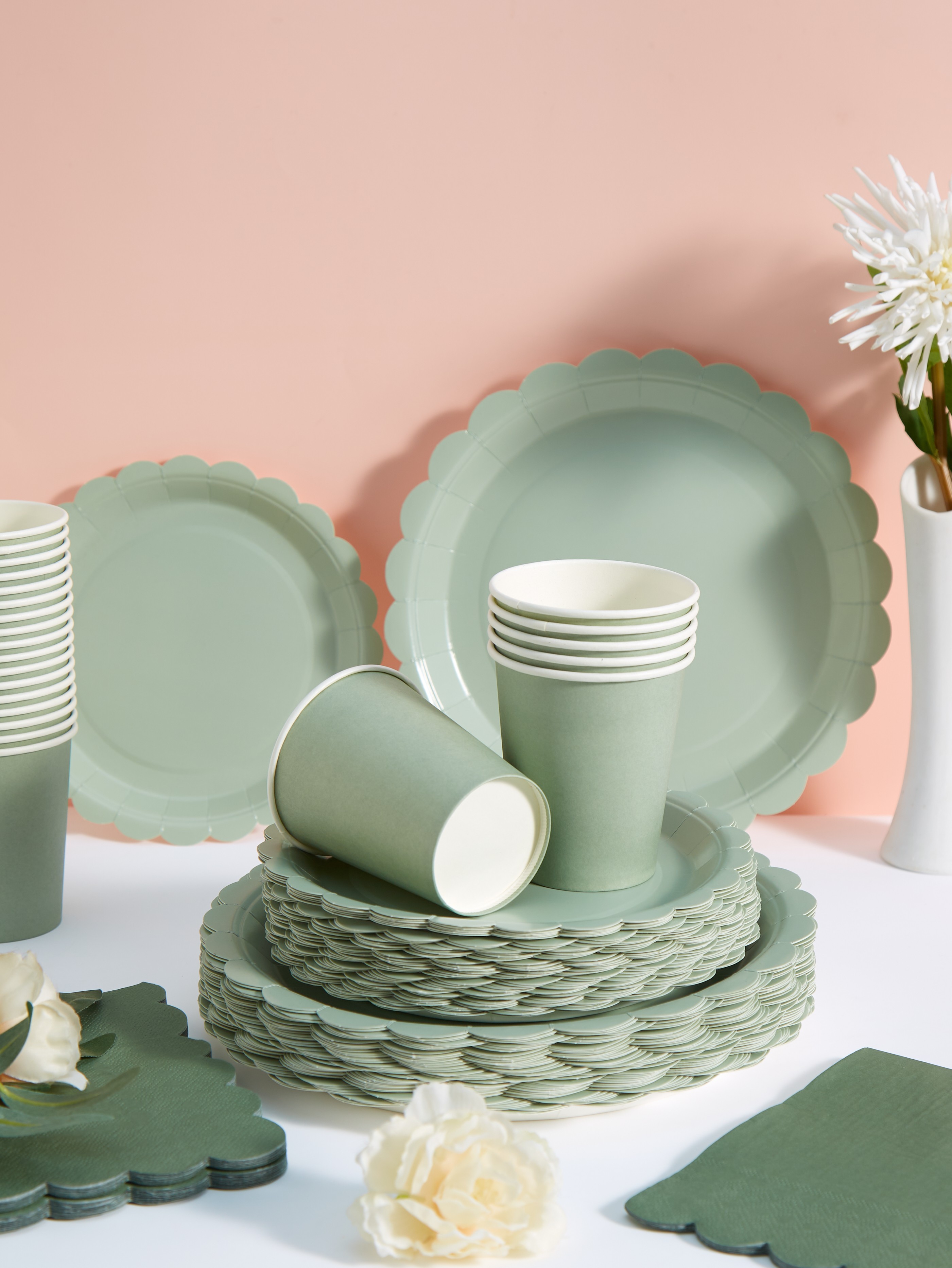 97pcs/set Disposable Tableware - Wedding Decoration Supply 评论和价格