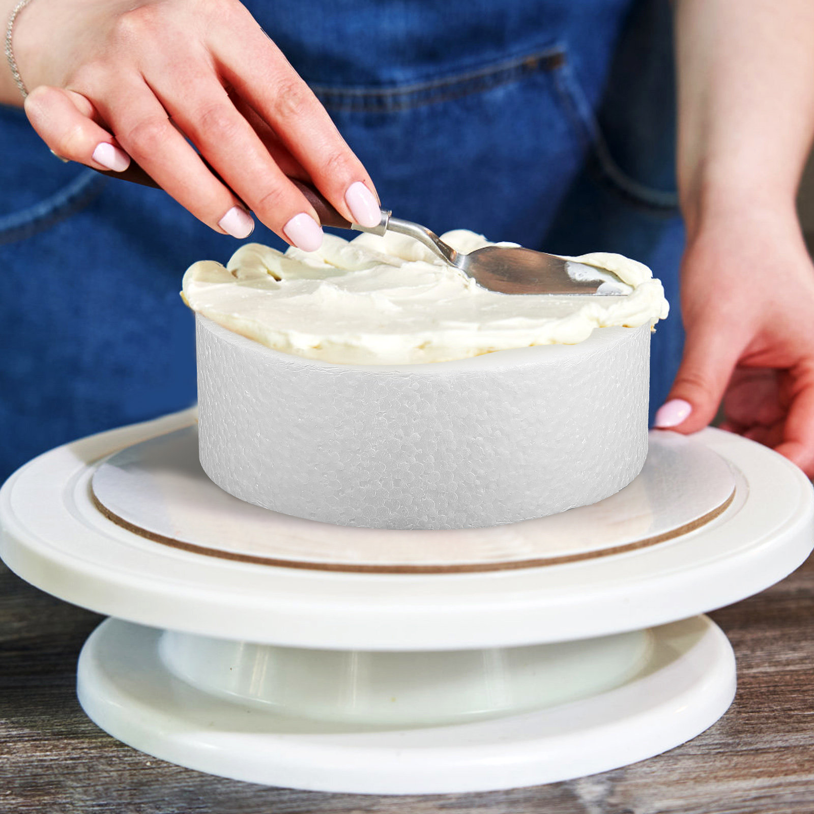 3Pcs DIY Round Cake Dummies Ba - Wedding Decoration Supply 评论和价格