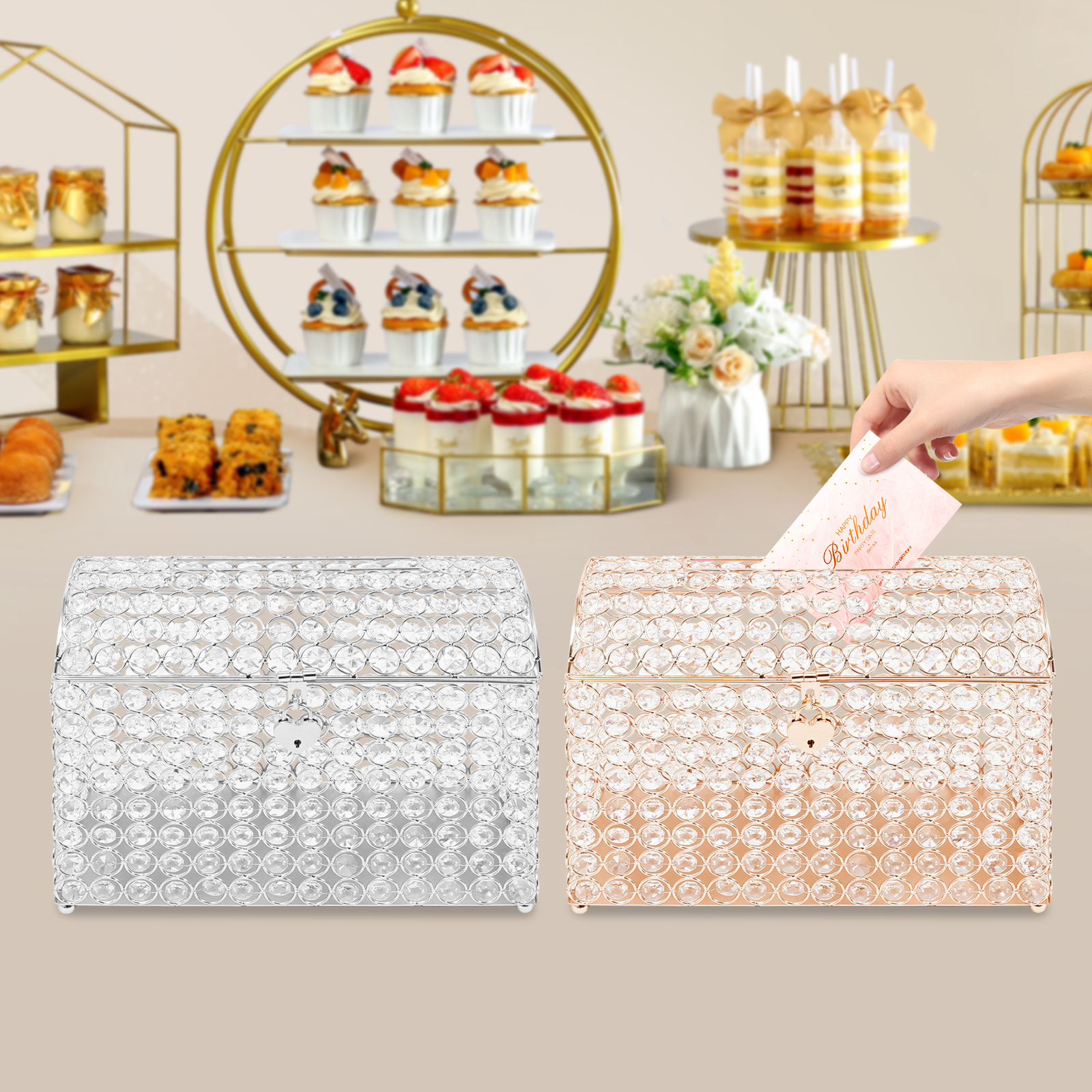 Wedding Card Box w/ Lock Weddi - Wedding Supply Business 评论和价格