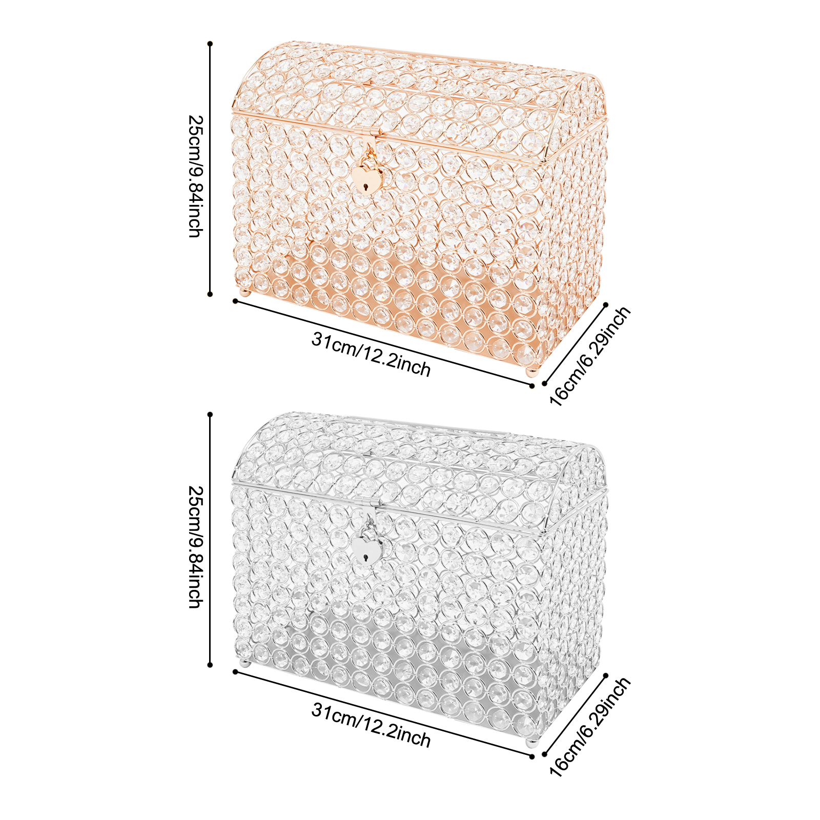 Wedding Card Box w/ Lock Weddi - Wedding Supply Business 评论和价格