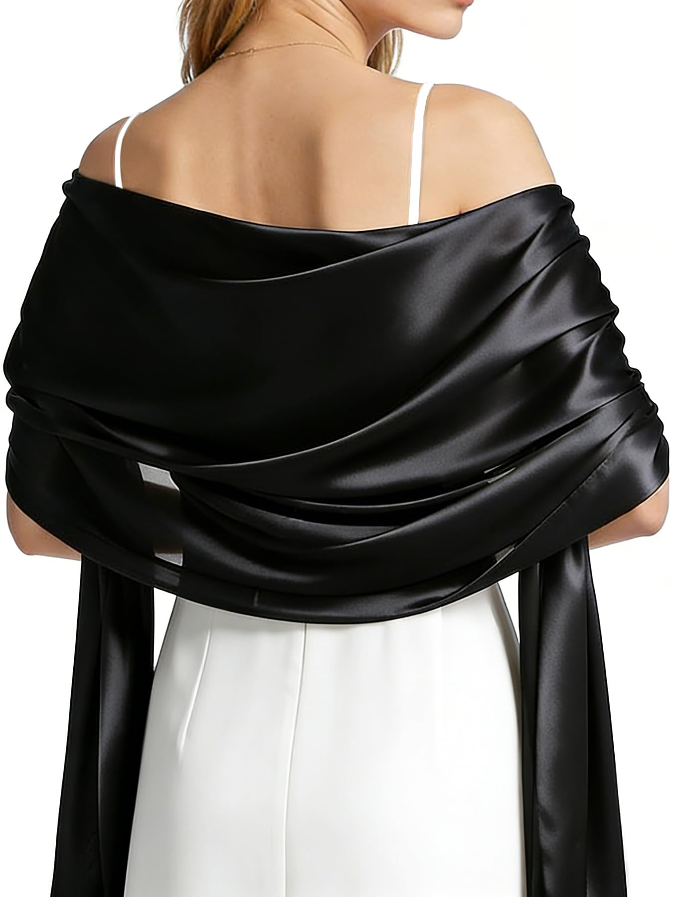 Satin Shawl Wraps for Women Ev - Wedding Dress Supply 评论和价格