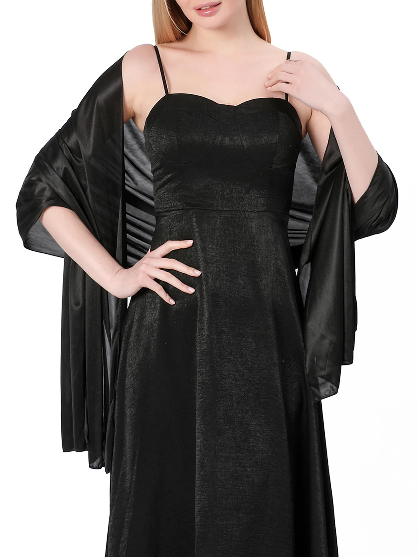 Satin Shawl Wraps for Women Ev - Wedding Dress Supply 评论和价格