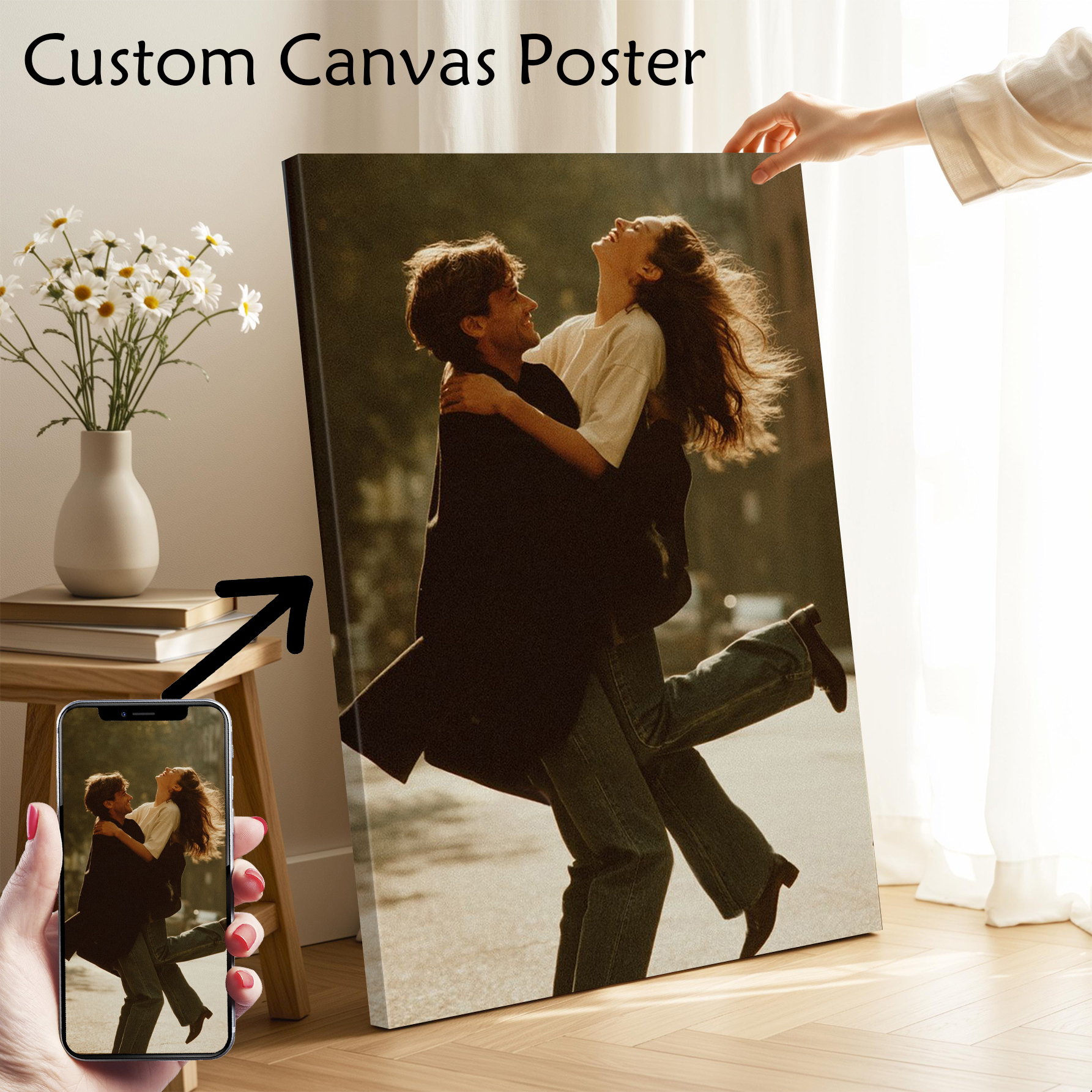 1pc Custom all size Canvas Pos - Wedding Decoration Supply 评论和价格