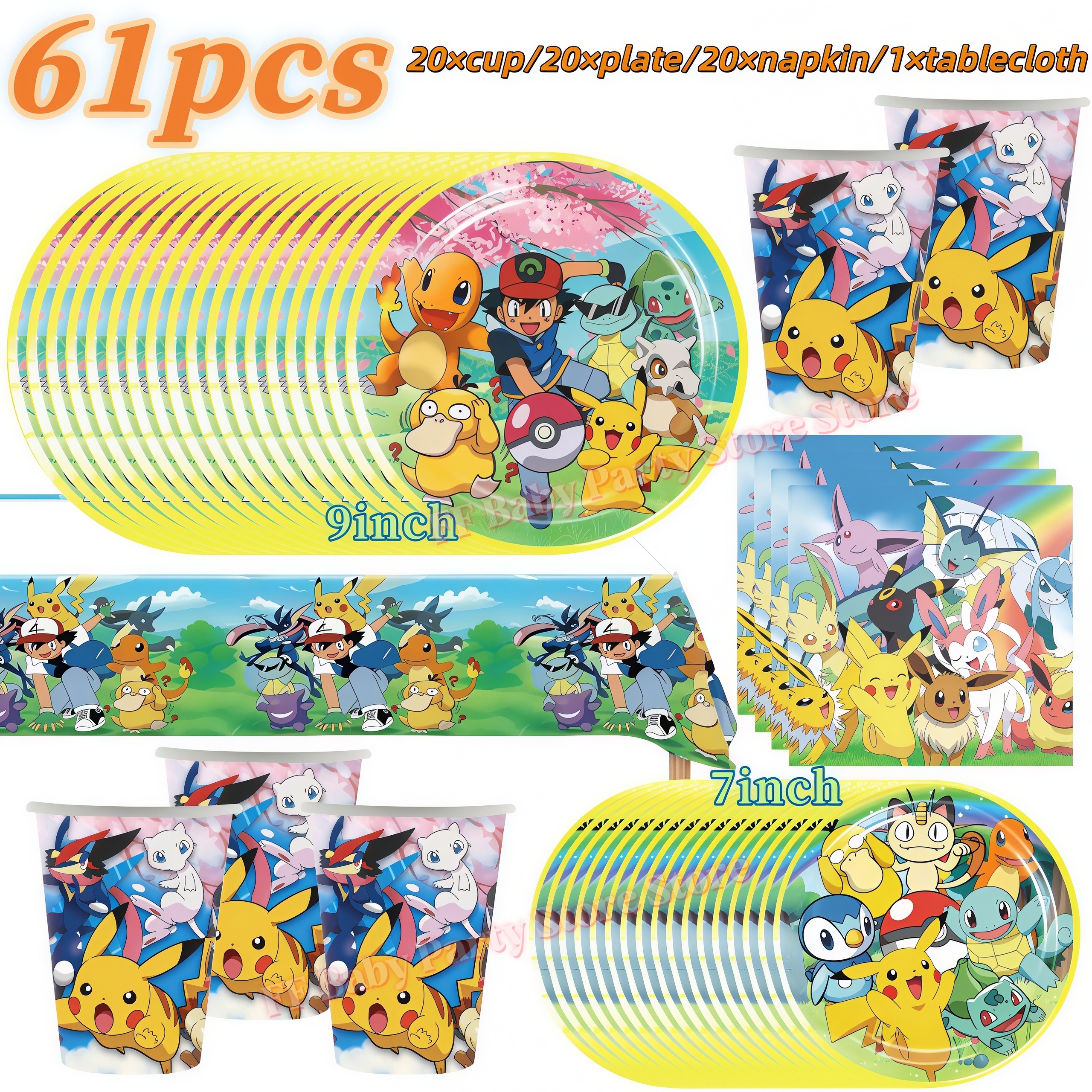 PokeMons Birthday Party Decora - Wedding Supply Kit 评论和价格