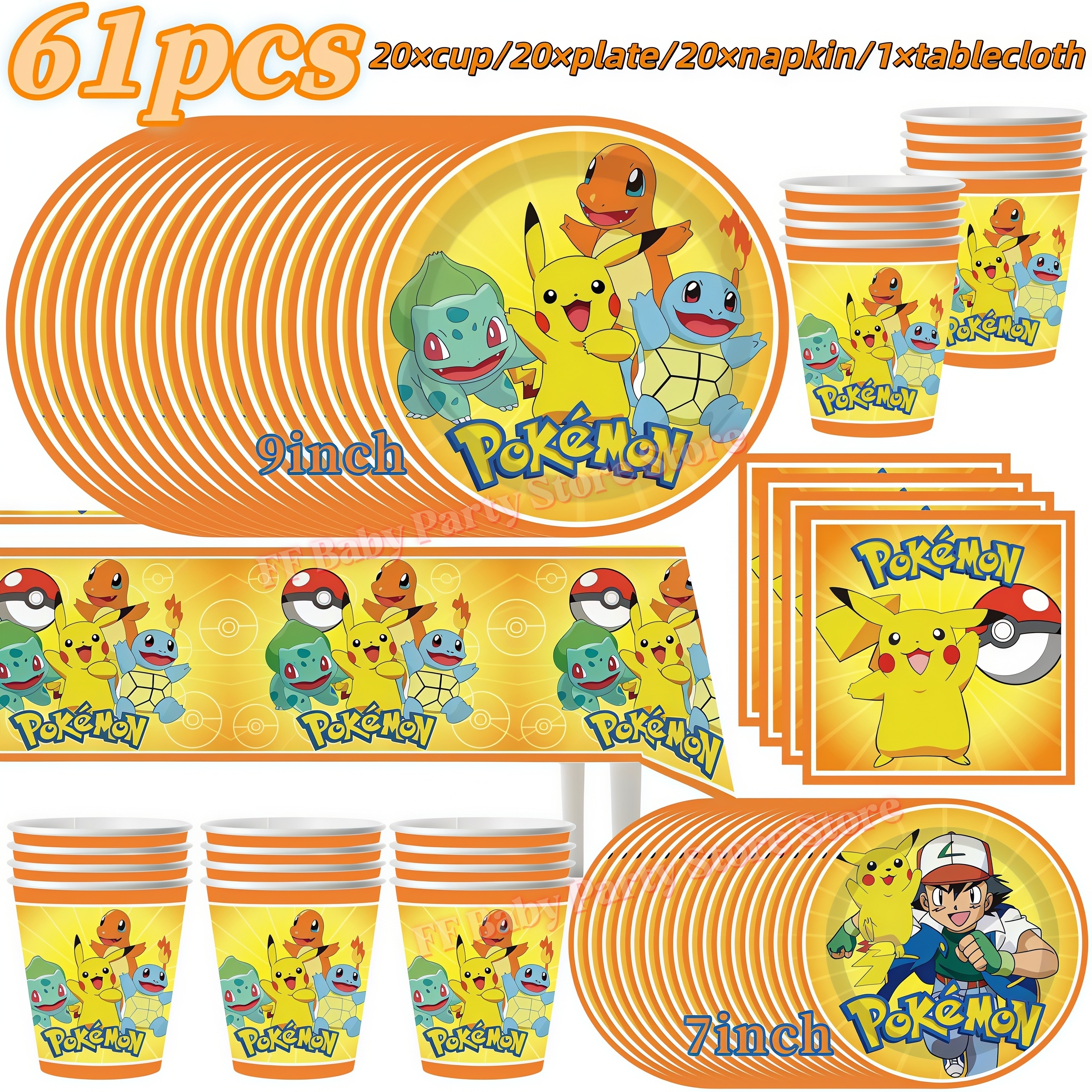 PokeMons Birthday Party Decora - Wedding Supply Kit 评论和价格