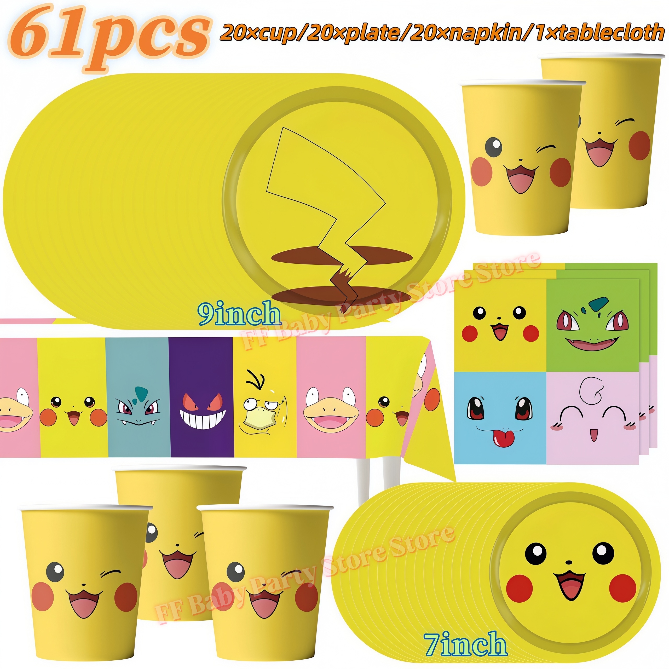 PokeMons Birthday Party Decora - Wedding Supply Kit 评论和价格