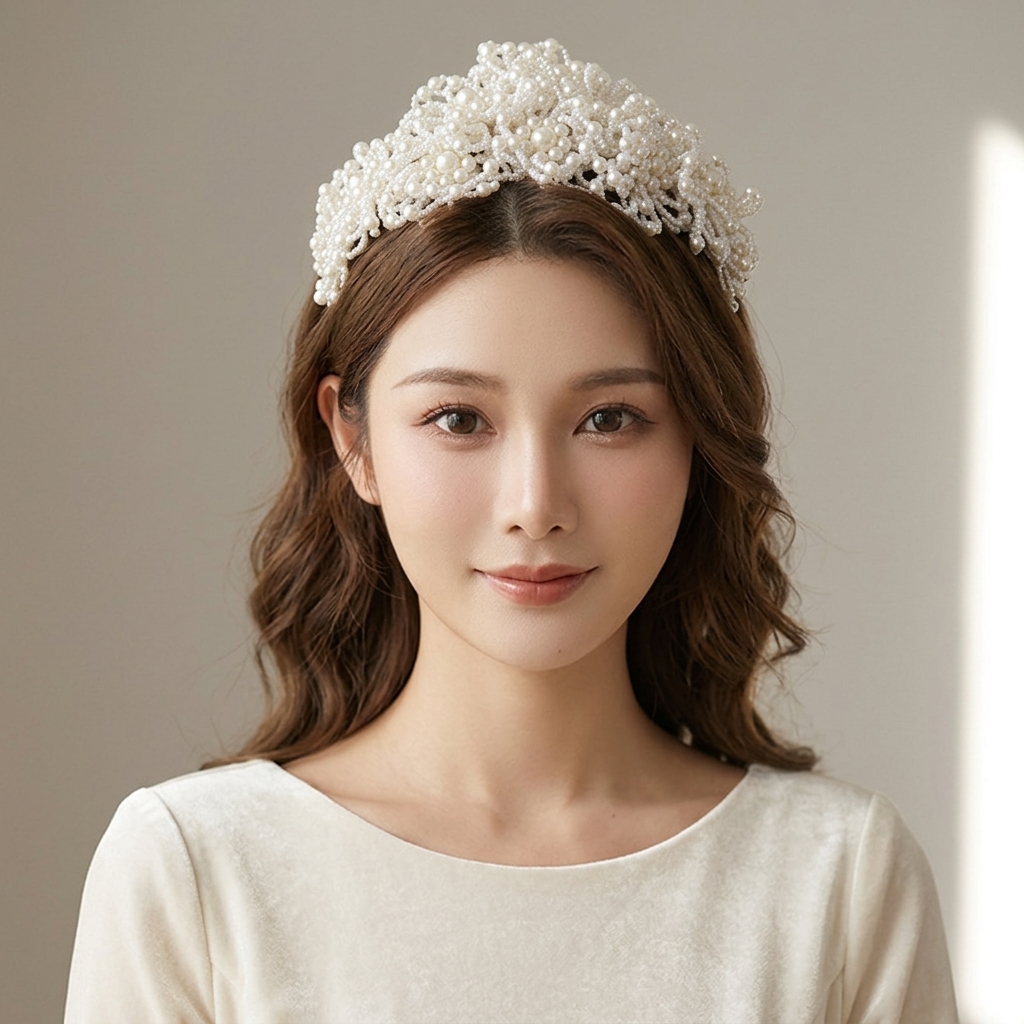 Pearl Crown Headpiece For Wedd - Wedding Dress Supply 评论和价格