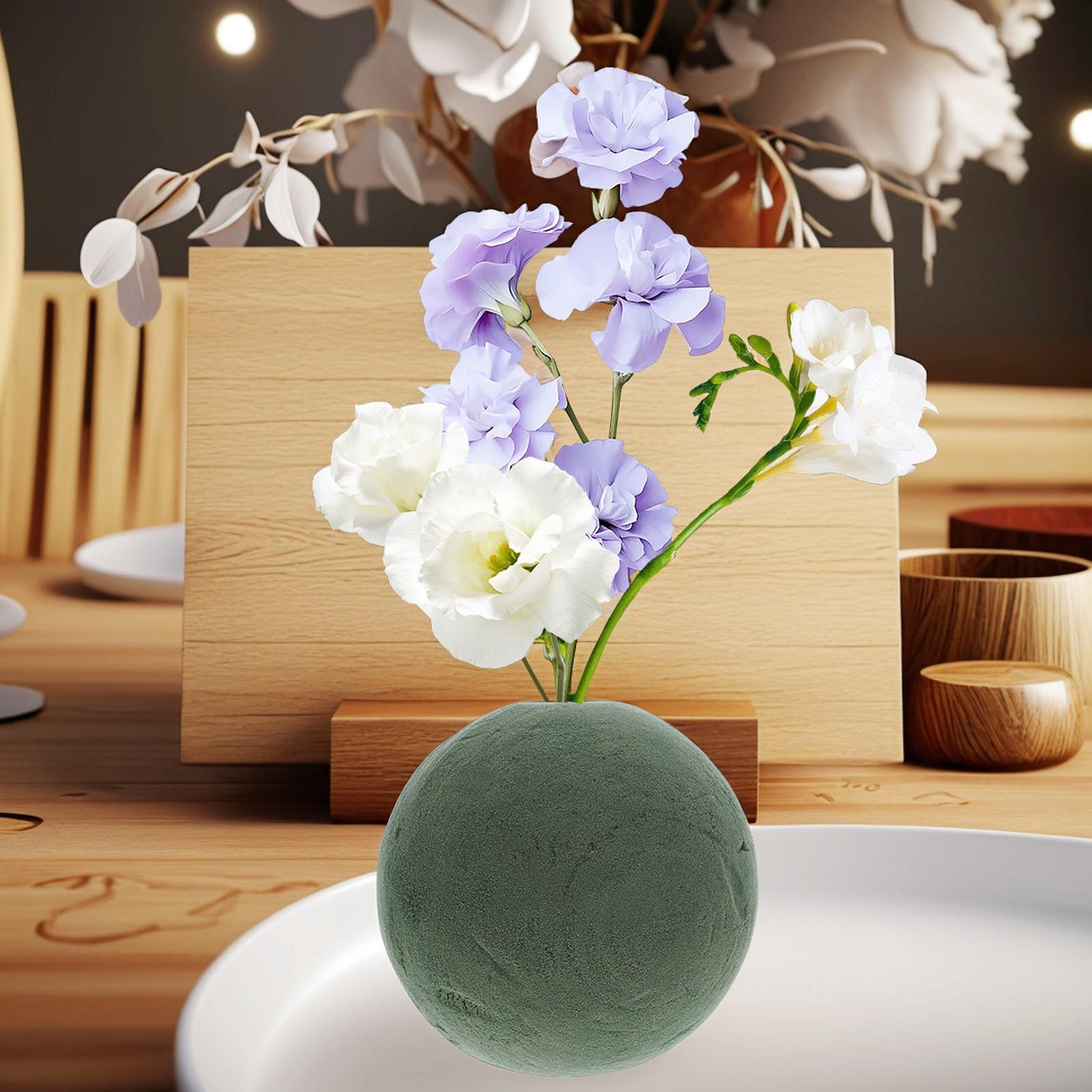 2Pcs Round Floral Foam Balls W - Wedding Decoration Supply 评论和价格