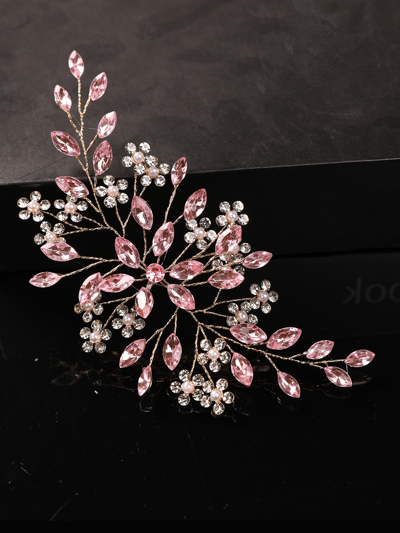 Soft Pink Crystal Bridal Headp - Wedding Dress Supply 评论和价格