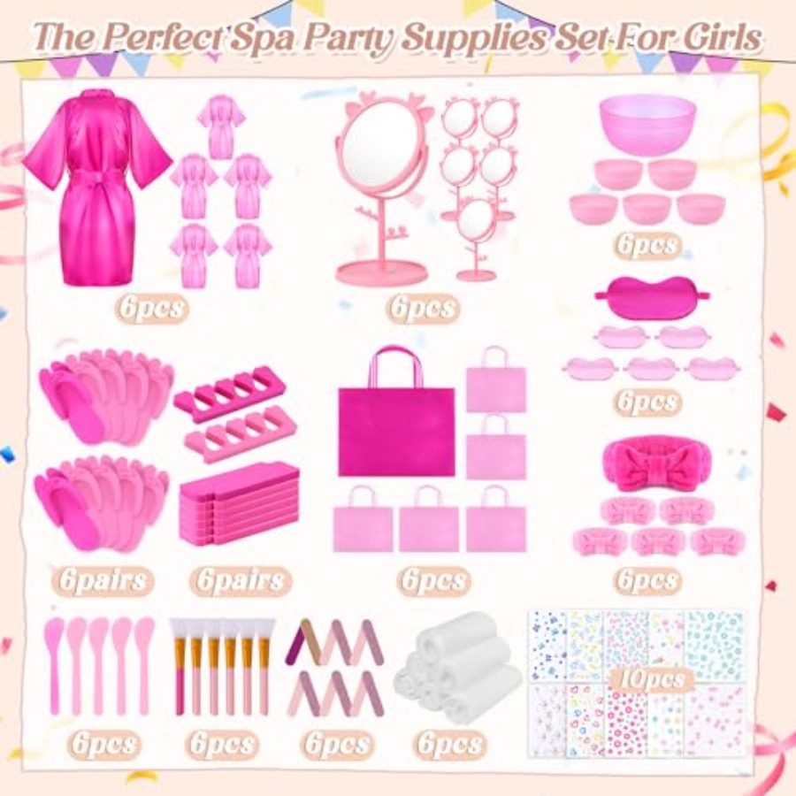 Spa Party Supplies for Girls 6 - Wedding Supply Kit 评论和价格