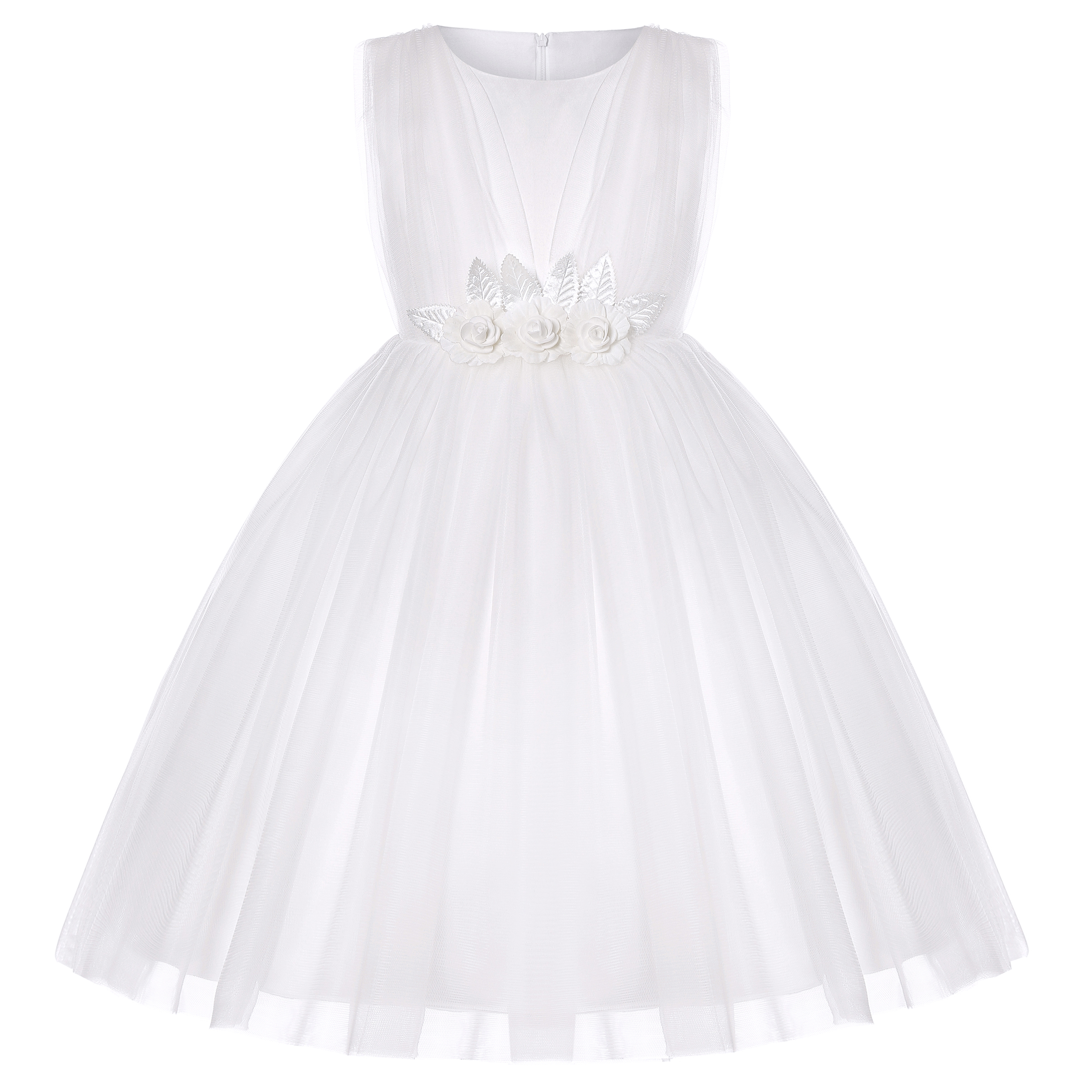 Floral bow belt, pure white ne - Wedding Lulu 评论和价格
