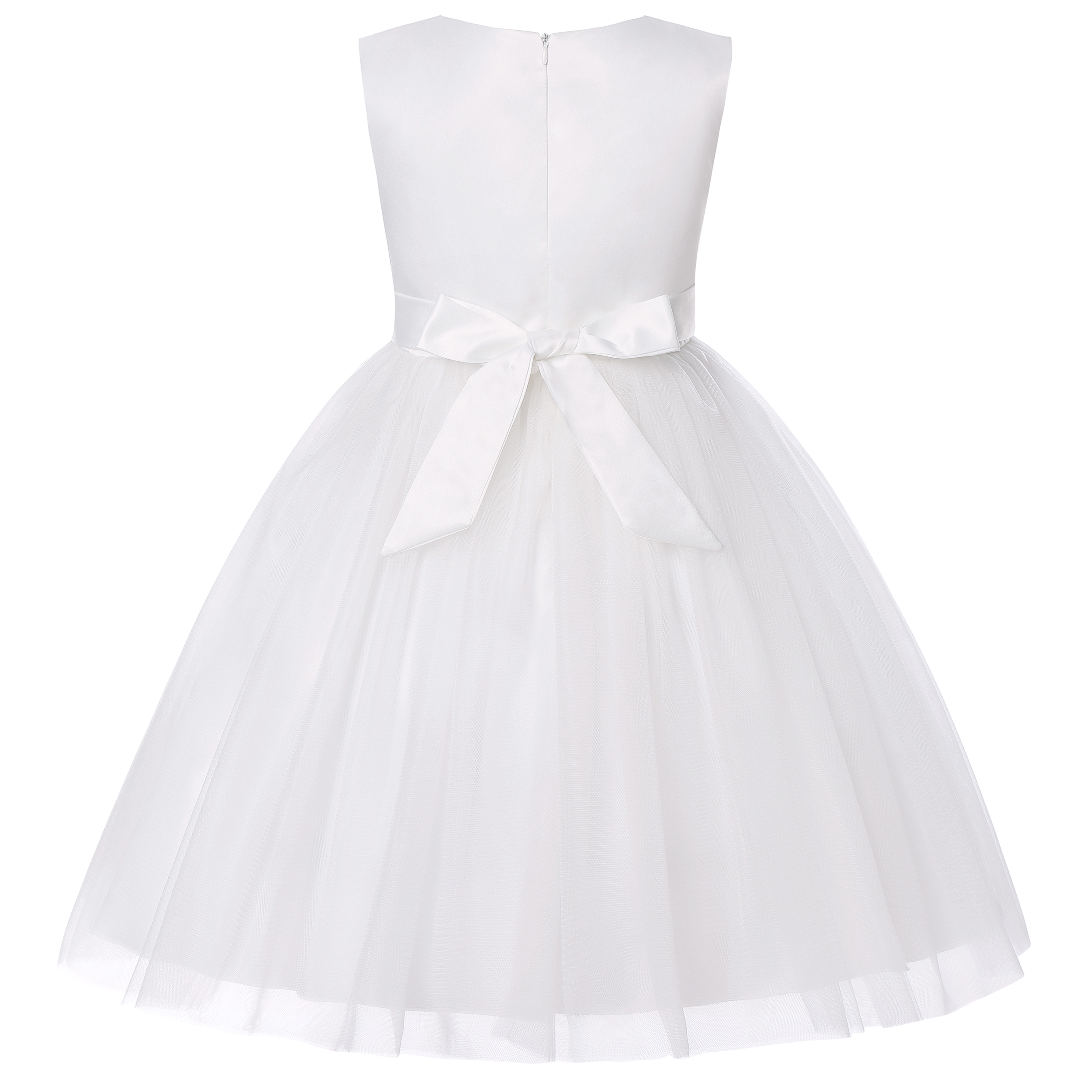 Floral bow belt, pure white ne - Wedding Lulu 评论和价格