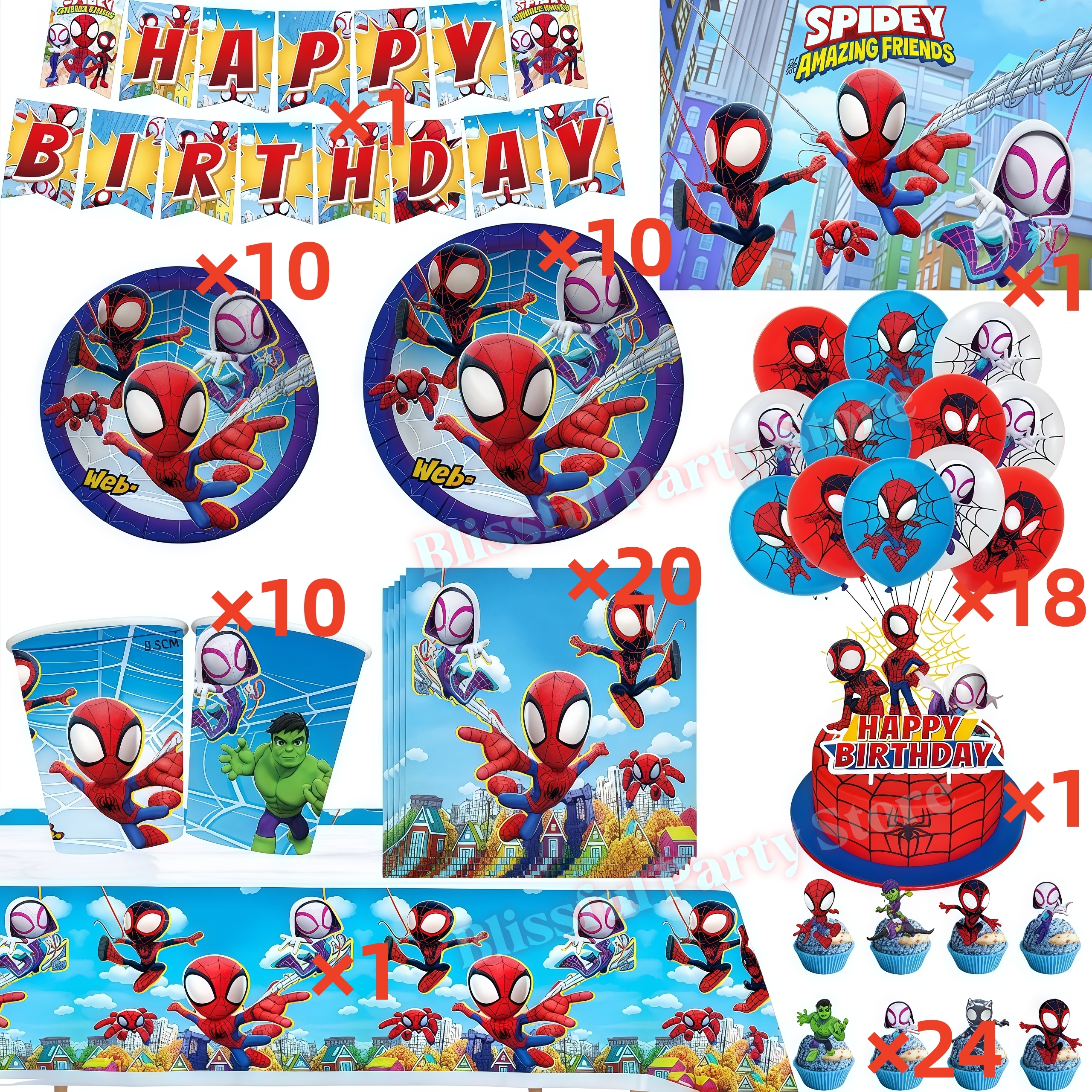 Spidey And His Amazing Friends - Wedding Supply Kit 评论和价格