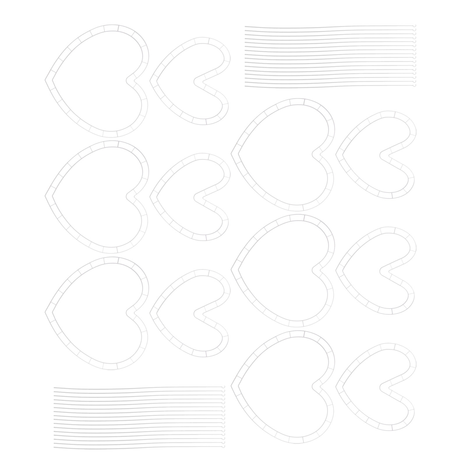 6 Sets Heart Shape Plastic Wre - Wedding Decoration Supply 评论和价格