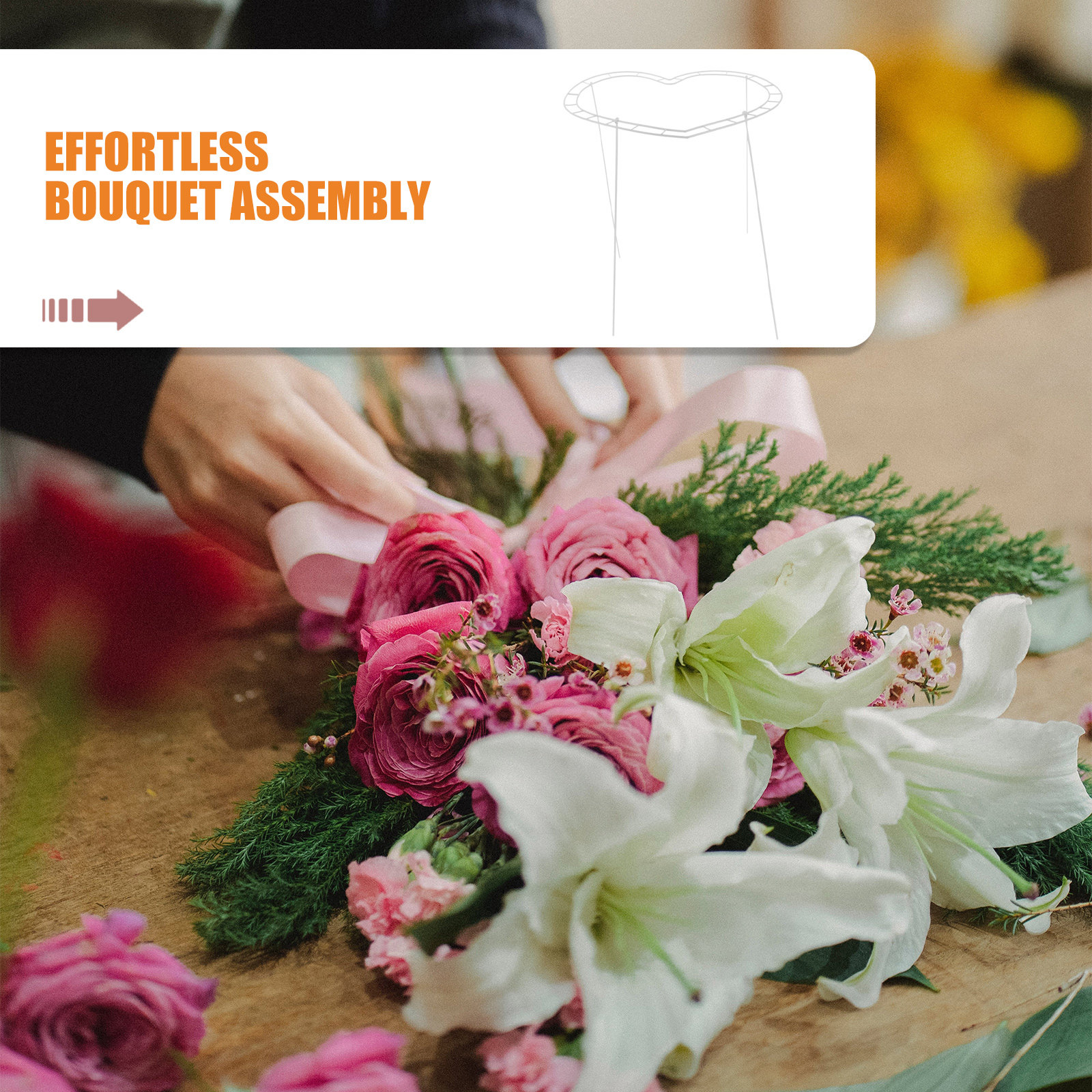 6 Sets Heart Shape Plastic Wre - Wedding Decoration Supply 评论和价格