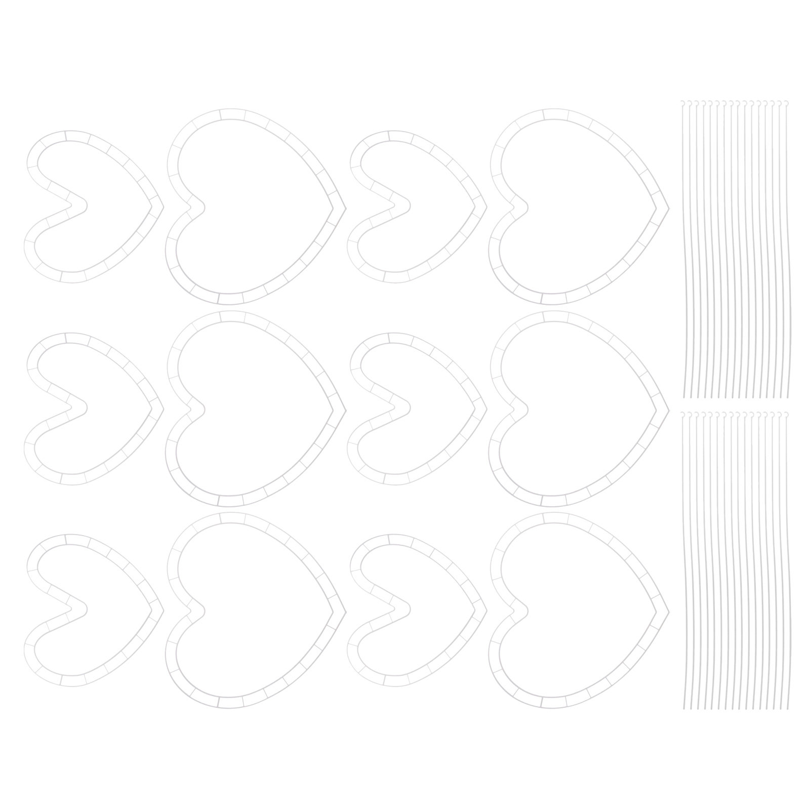6 Sets Heart Shape Plastic Wre - Wedding Decoration Supply 评论和价格