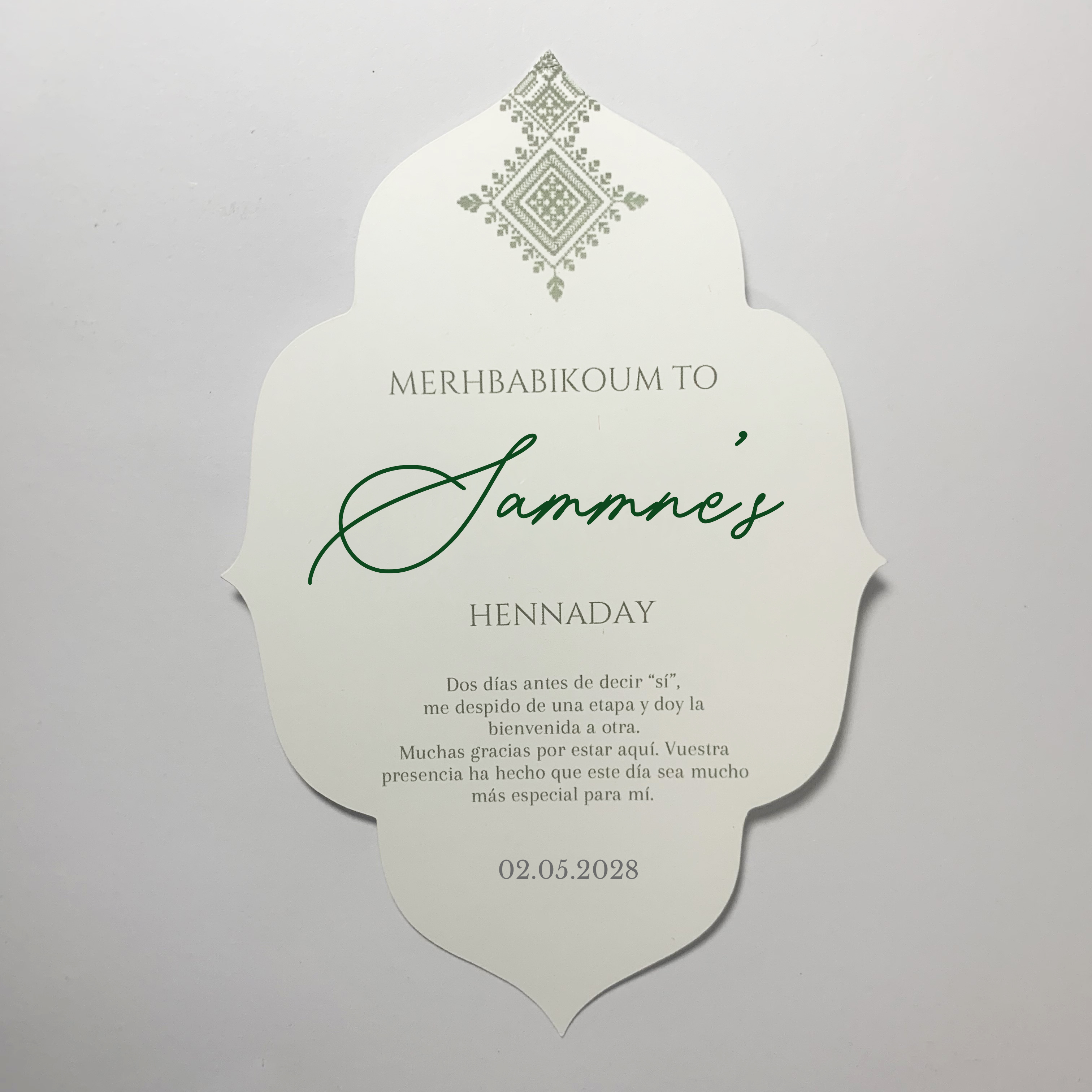 Custom Henna Day Card Night Pa - Wedding Supply Business 评论和价格