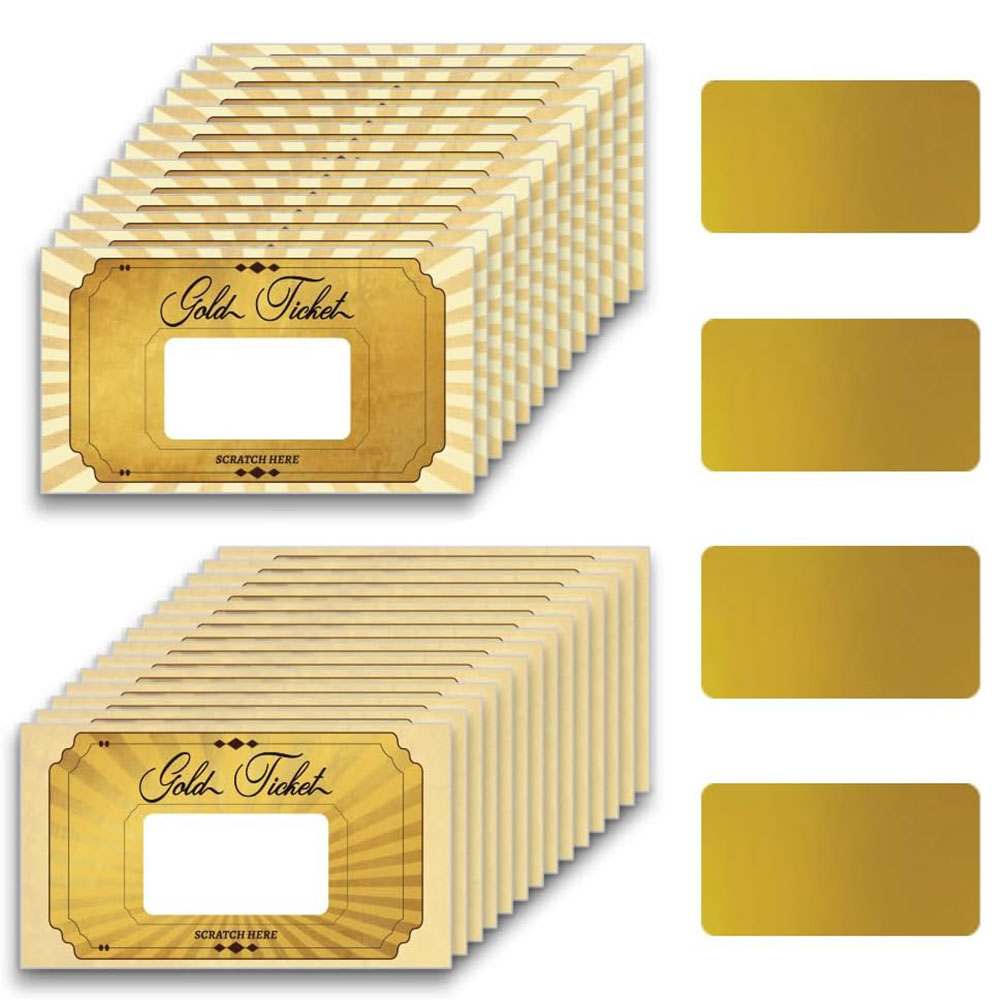 20 pcs Gold Scratch off Cards  - Wedding Supply Business 评论和价格