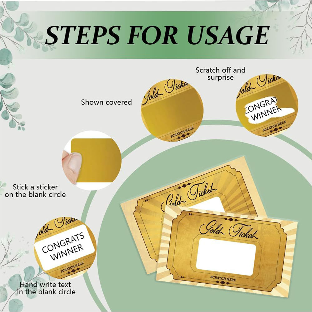 20 pcs Gold Scratch off Cards  - Wedding Supply Business 评论和价格
