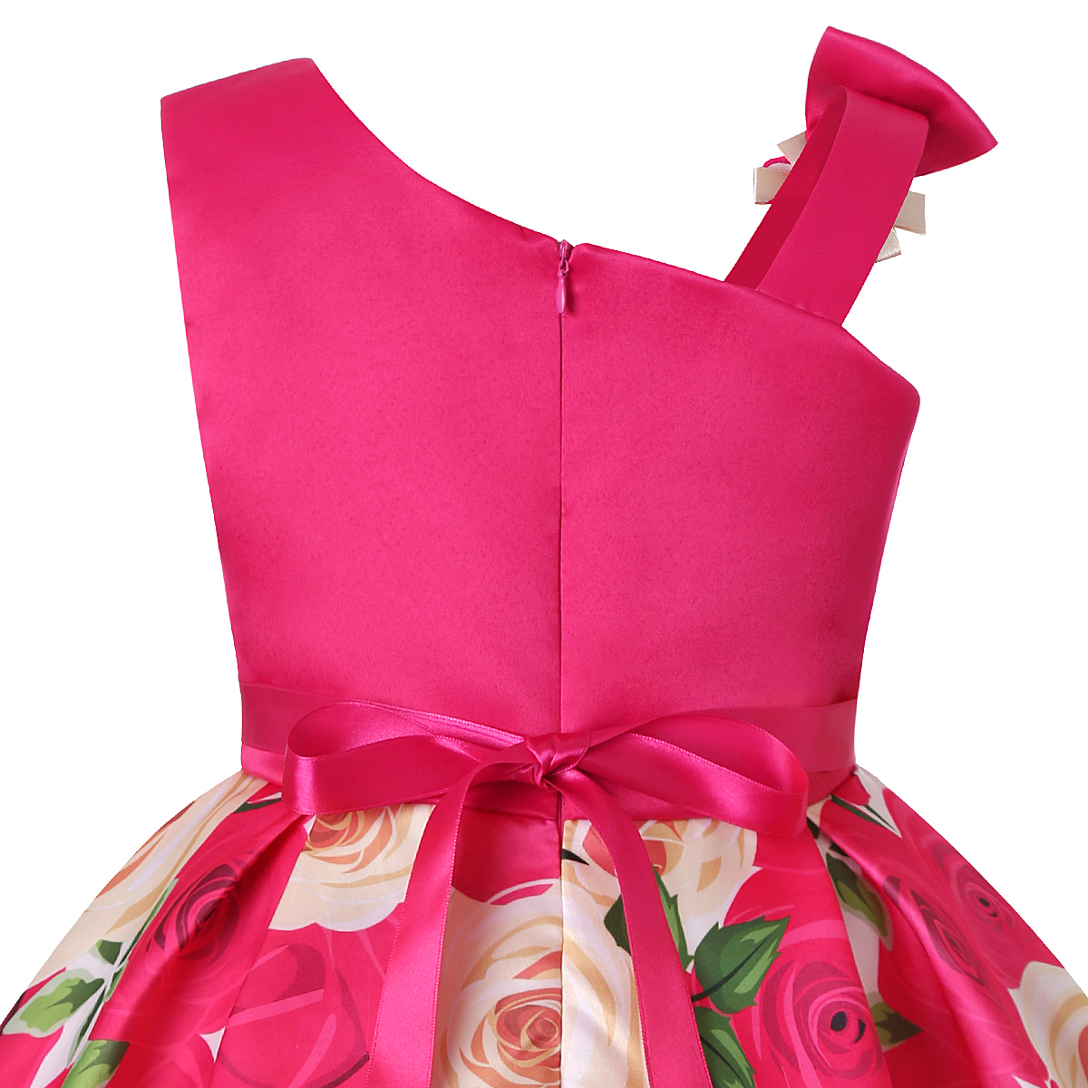 Asymmetric shoulder bow tie gi - Wedding Lulu 评论和价格