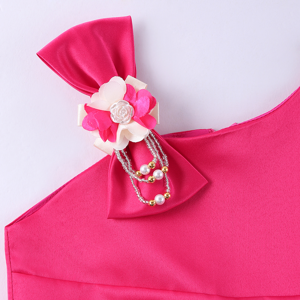 Asymmetric shoulder bow tie gi - Wedding Lulu 评论和价格